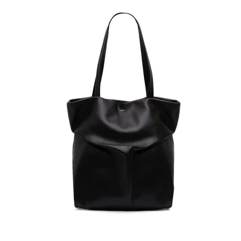 Chloé Calfskin Judy Tote Black Leather Good condition - Front View