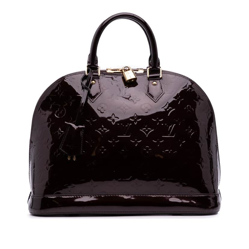 Louis Vuitton Monogram Vernis Alma MM Purple Leather Good condition - Front View