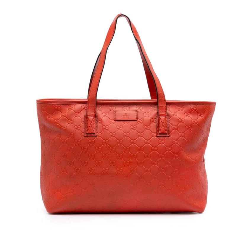 Gucci Medium Guccissima Tote Orange Leather Good condition - Front View
