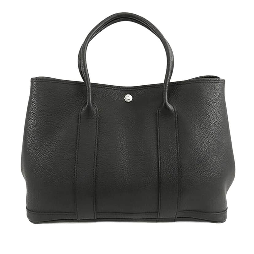 Hermès Negonda Garden Party 36 Black Leather Good condition - Front View