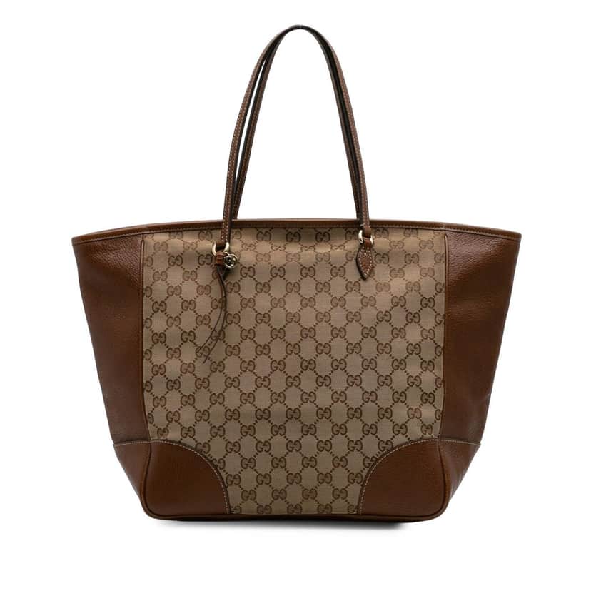 Gucci GG Canvas Bree Tote Brown Canvas Good condition - Front View