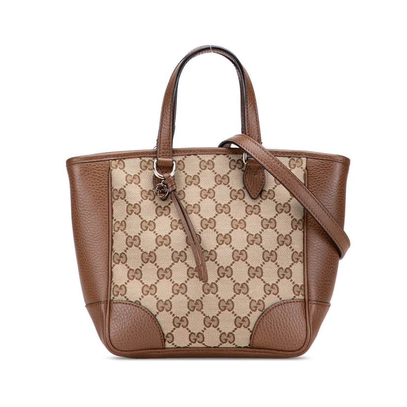 Gucci Small GG Canvas Bree Satchel Brown Canvas Good condition - Front View