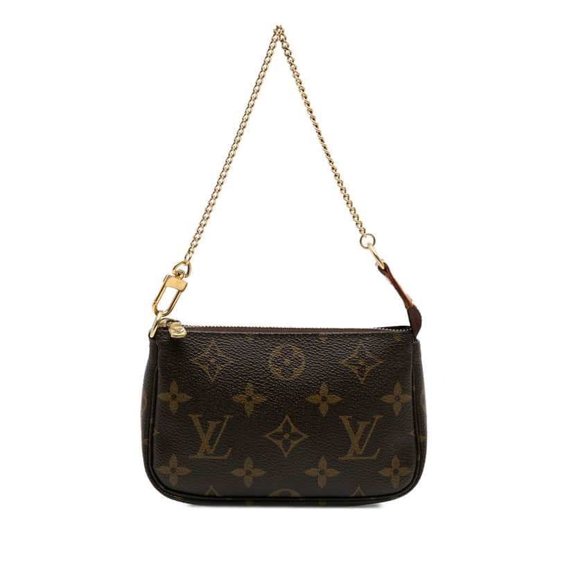 Louis Vuitton Monogram Mini Pochette Accessoires Brown Canvas Good condition - Front View