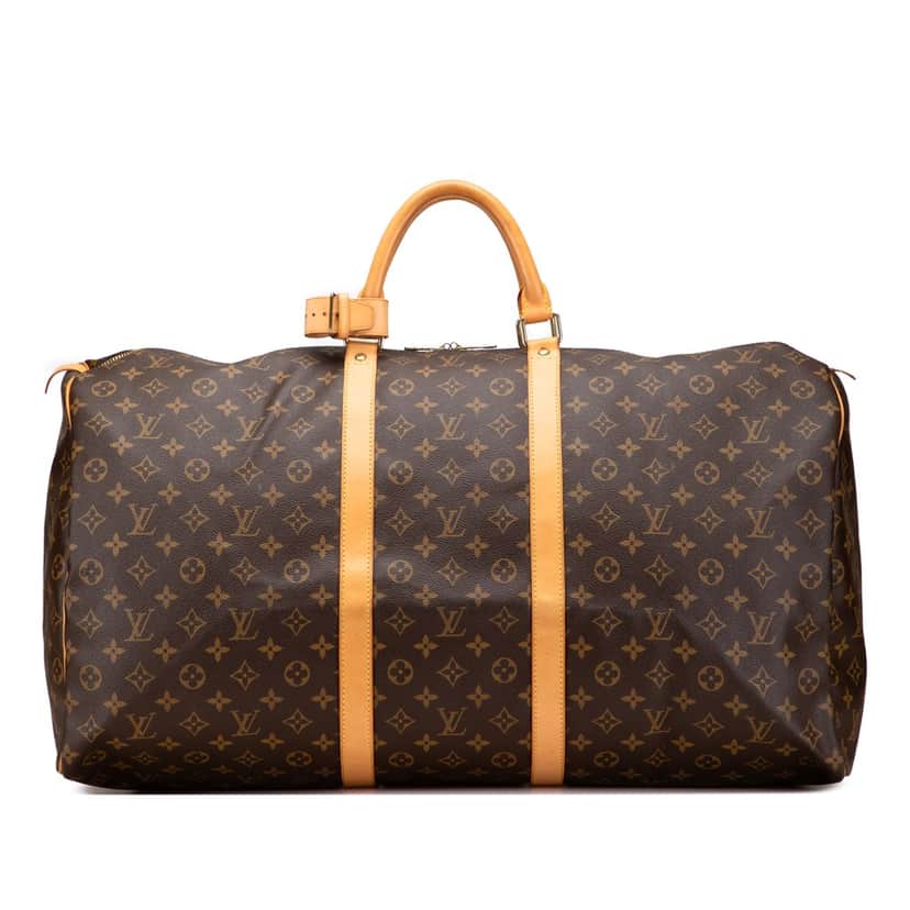 Louis Vuitton Monogram Keepall 60 Brown Canvas Good condition - Front View