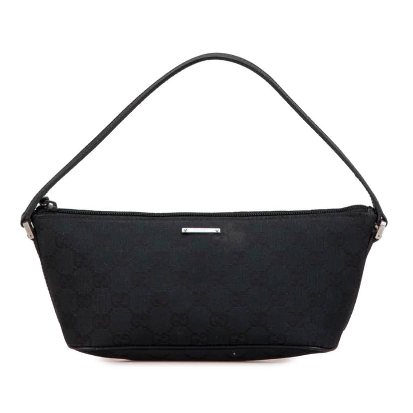 Gucci GG Canvas Boat Black Canvas Good condition - Front View