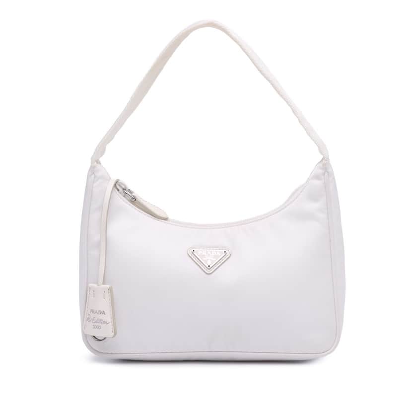 Prada Mini Re Nylon Re Edition 2000 Shoulder Bag White Good condition - Front View