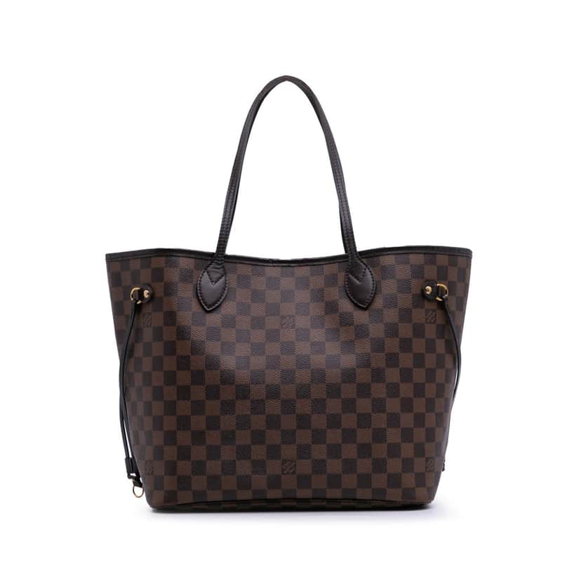 Louis Vuitton Damier Ebene Neverfull MM Brown Canvas Good condition - Front View