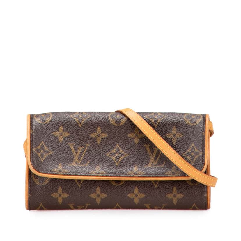 Louis Vuitton Monogram Pochette Twin PM Brown Canvas Good condition - Front View