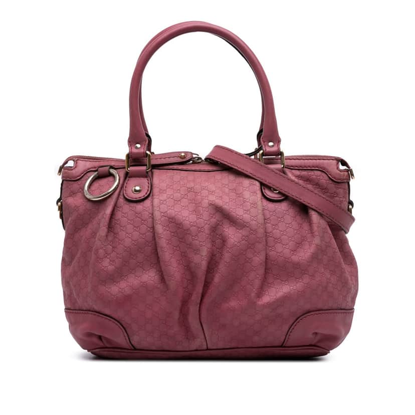 Gucci Microguccissima Sukey Satchel Pink Leather Good condition - Front View