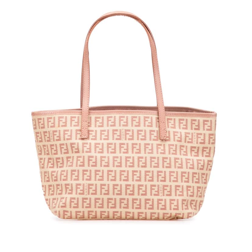 Fendi Zucchino Canvas Tote Brown Canvas Good condition - Front View