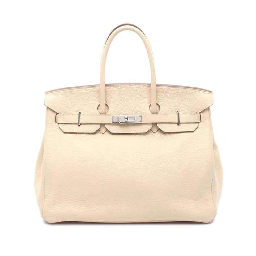 Hermès Clemence Birkin Retourne 35 Brown Leather Good condition - Front View