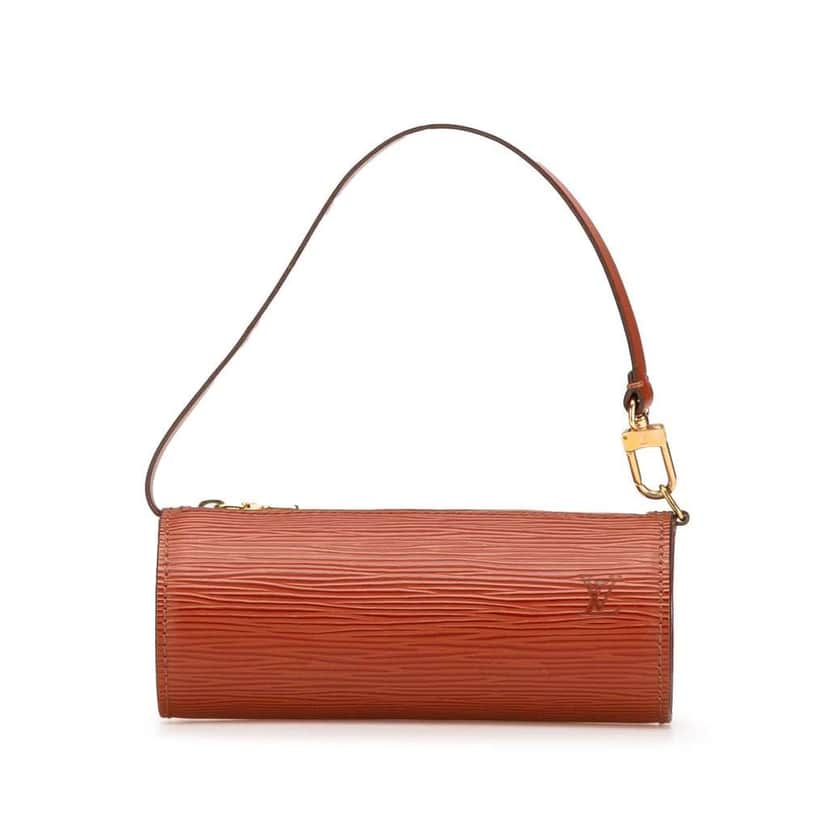 Louis Vuitton Epi Pochette Papillon Brown Leather Good condition - Front View