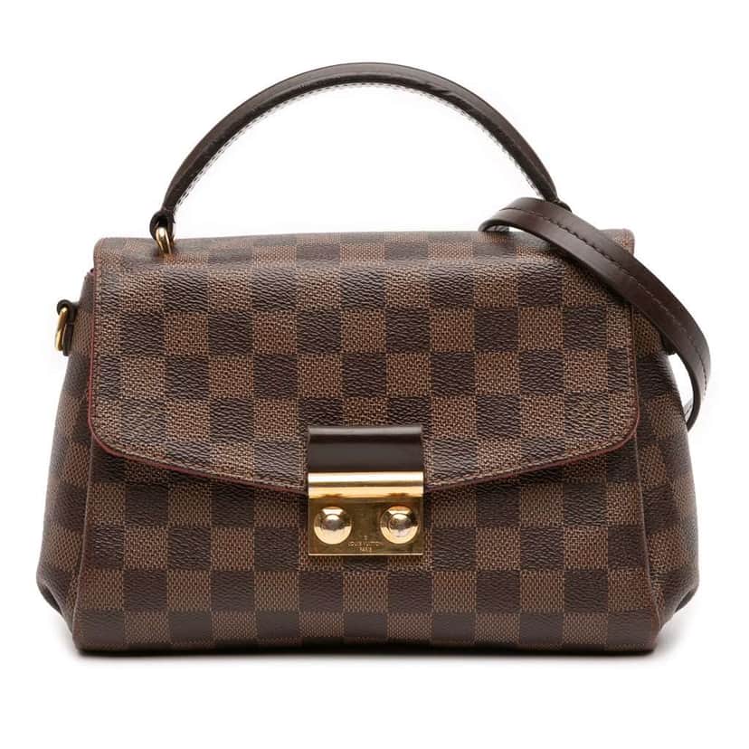 Louis Vuitton Damier Ebene Croisette Brown Canvas Good condition - Front View