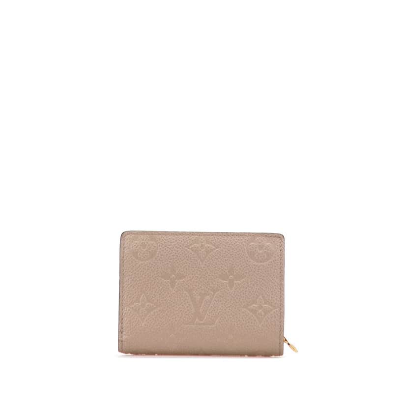 Louis Vuitton Monogram Empreinte Clea Small Wallet Brown Leather Good condition - Front View