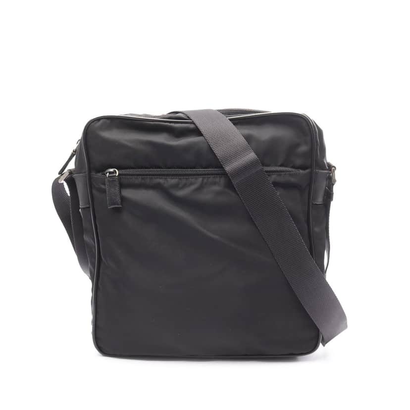 Prada Tessuto Zip Top Crossbody Black Good condition - Front View