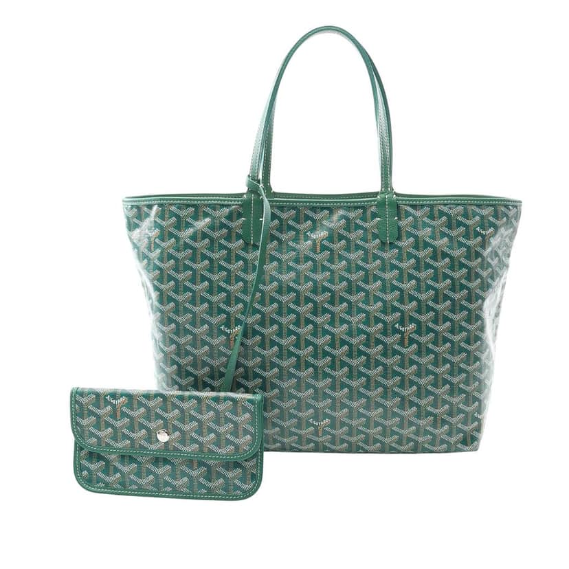 Goyard Goyardine Saint Louis PM Green Canvas Good condition - Front View