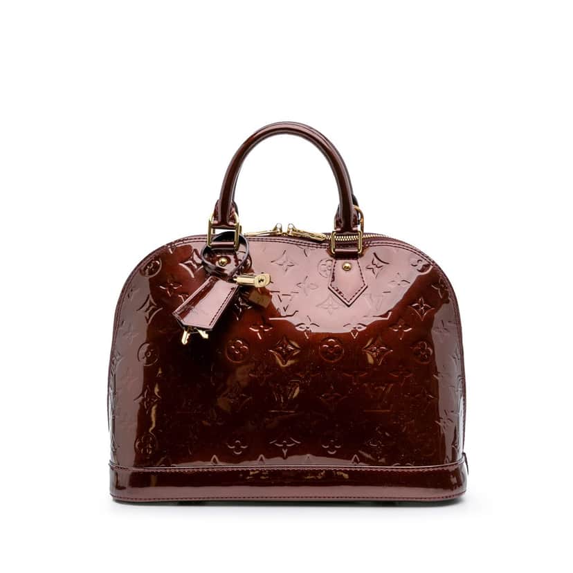 Louis Vuitton Monogram Vernis Alma PM Red Leather Good condition - Front View