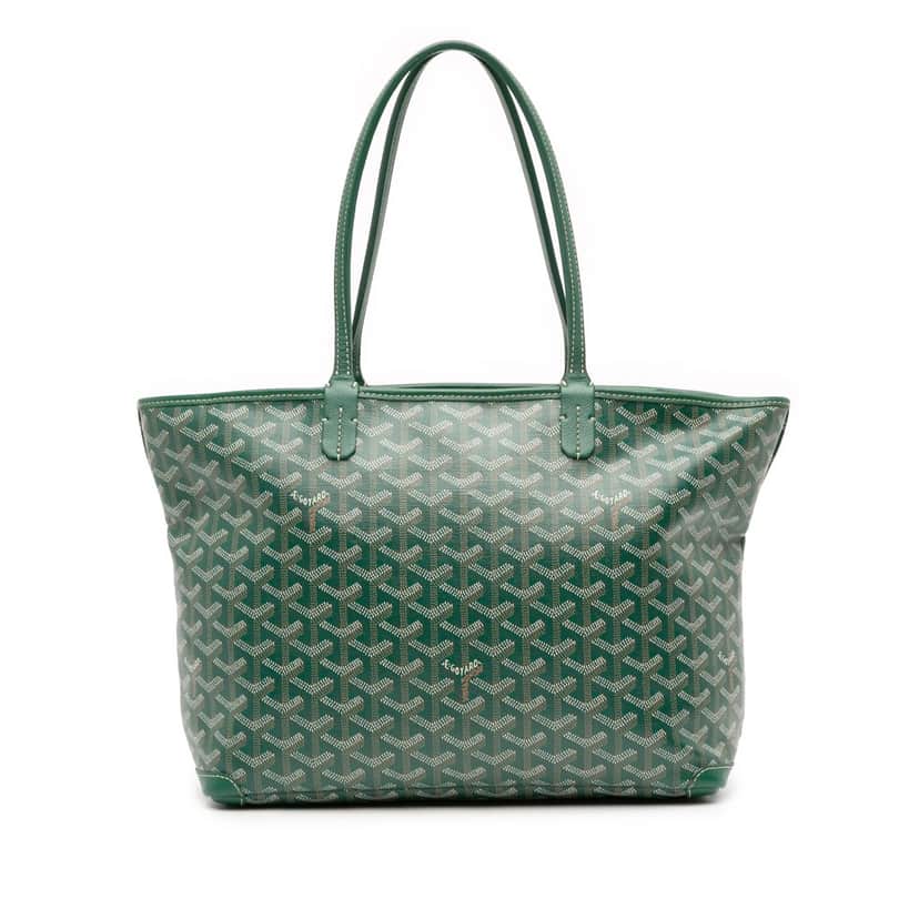 Goyard Goyardine Artois PM Green Canvas Good condition - Front View