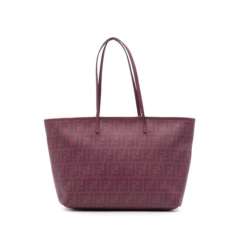 Fendi Zucca Coated Canvas 1974 Shopping Tote Purple Canvas Good condition - Front View