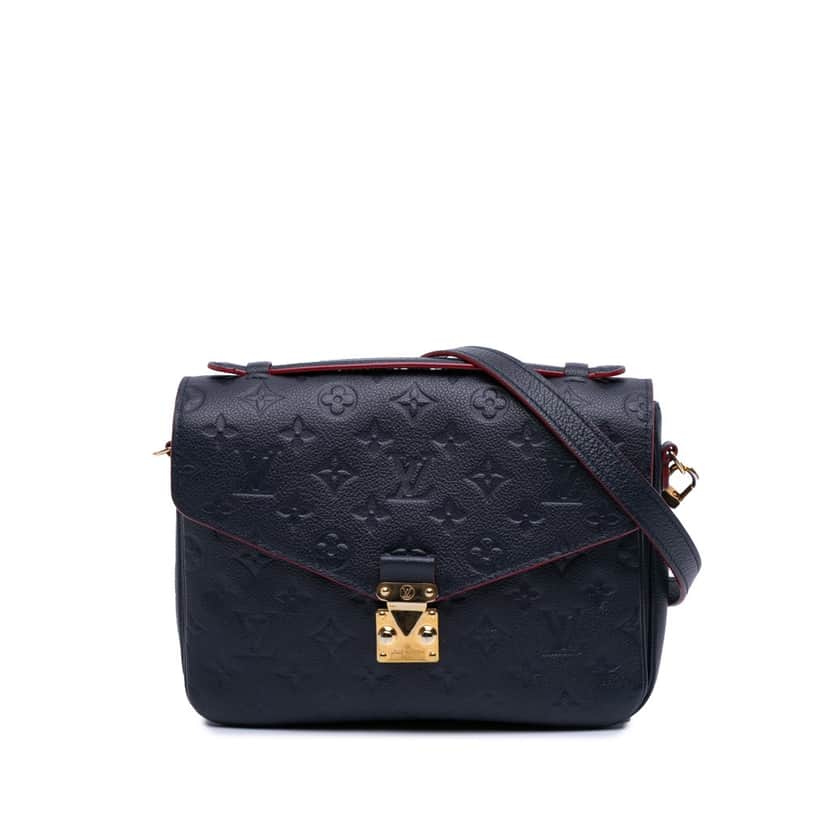 Louis Vuitton Monogram Empreinte Pochette Metis Blue Leather Good condition - Front View