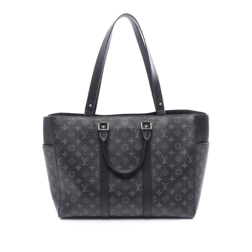 Louis Vuitton Monogram Eclipse Sac Plat 24H Tote Black Canvas Good condition - Front View