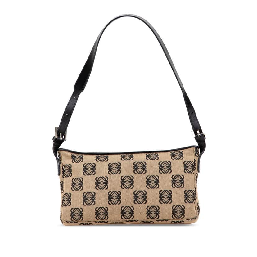 Loewe Anagram Canvas Pochette Brown Canvas Good condition - Front View
