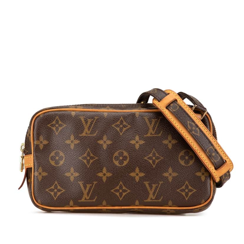 Louis Vuitton Monogram Pochette Marly Bandouliere Brown Canvas Good condition - Front View
