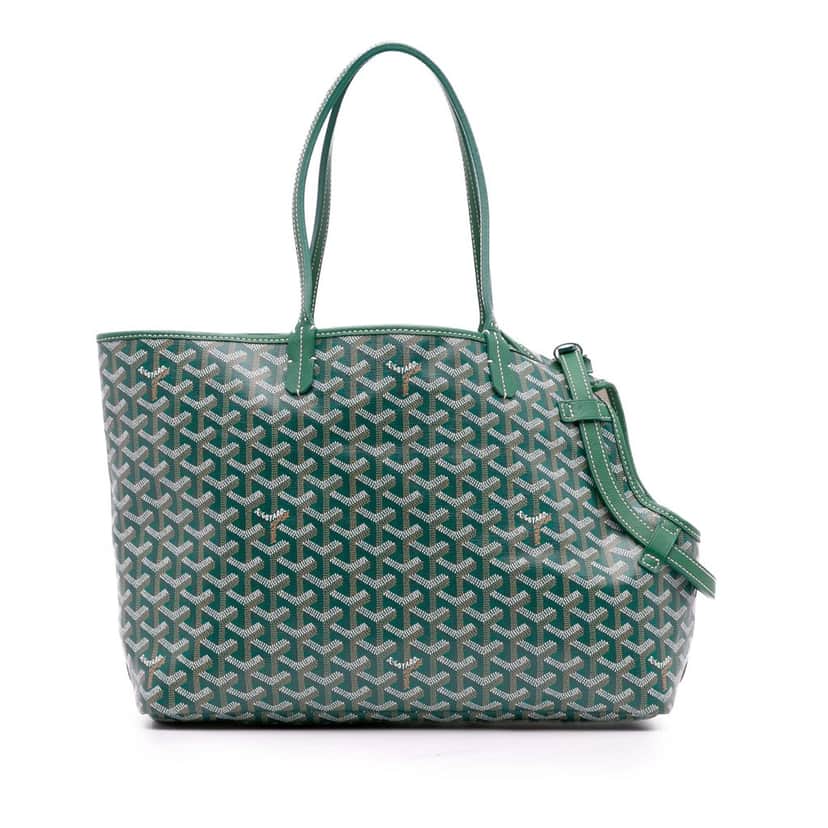 Goyard Goyardine Chien-Gris Pet Carrier Green Canvas Good condition - Front View