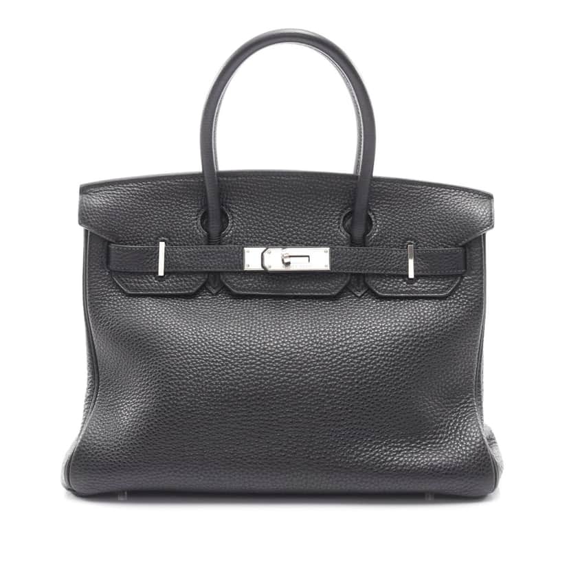 Hermès Clemence Birkin Retourne 30 Black Leather Good condition - Front View