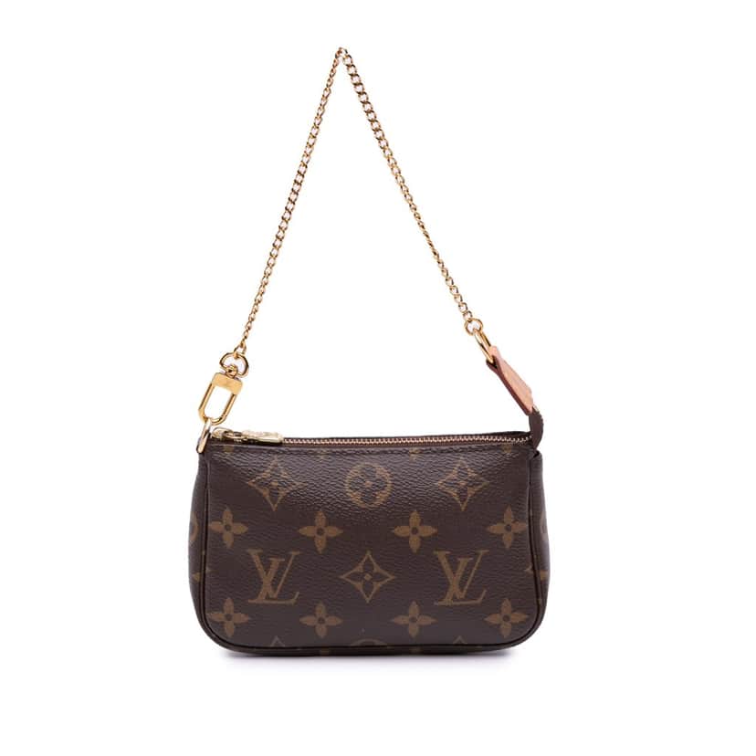 Louis Vuitton Monogram Mini Pochette Accessoires Brown Canvas Good condition - Front View