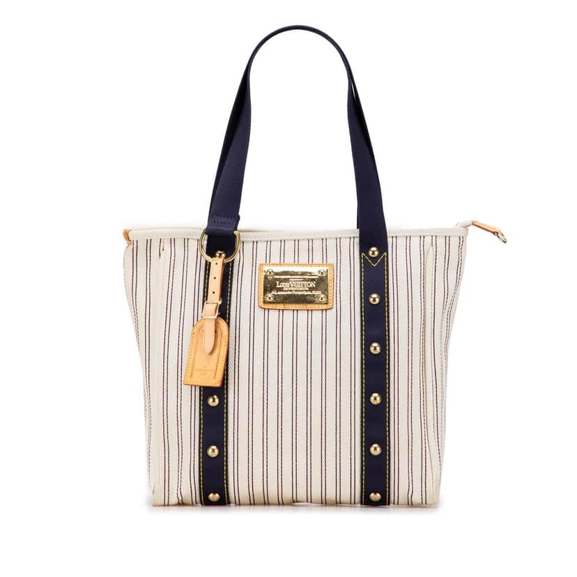 Louis Vuitton Antigua Cabas MM White Canvas Good condition - Front View