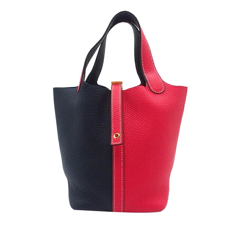 Hermès Bicolor Clemence Picotin Lock 18 Pink Leather Good condition - Front View