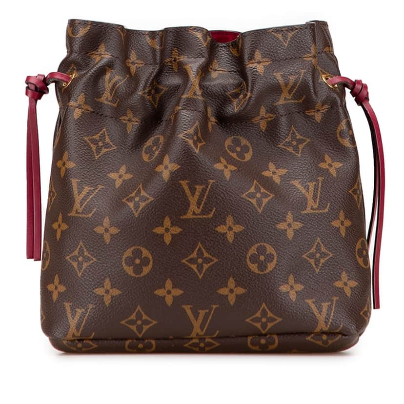 Louis Vuitton Monogram Noe Pouch Brown Canvas Very good condition - Front View
