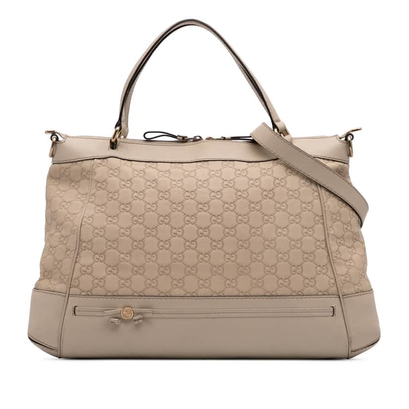 Gucci Guccissima Mayfair Satchel Brown Leather Good condition - Front View