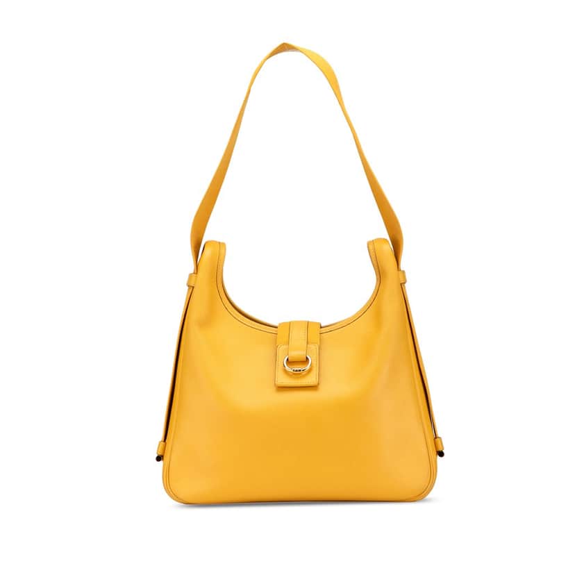 Hermès Courchevel Tsako Yellow Leather Good condition - Front View