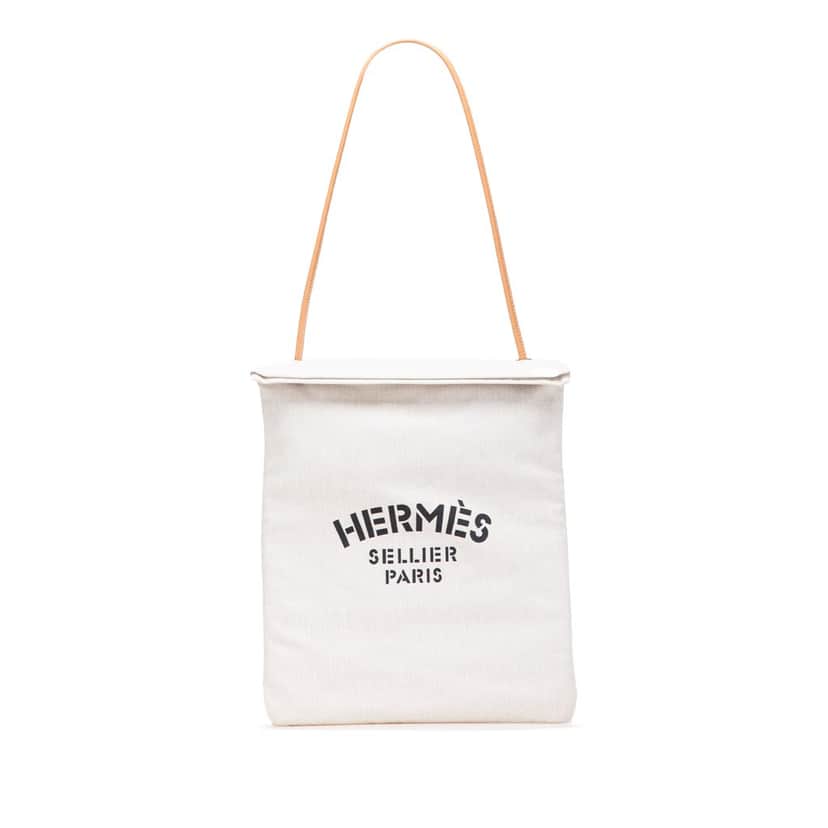 Hermès Toile Aline Grooming Bag GM Brown Canvas Good condition - Front View