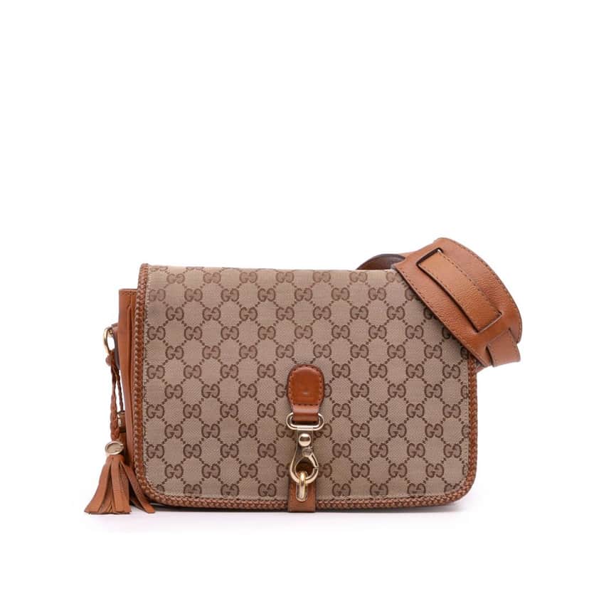 Gucci GG Canvas Marrakech Crossbody Brown Canvas Good condition - Front View