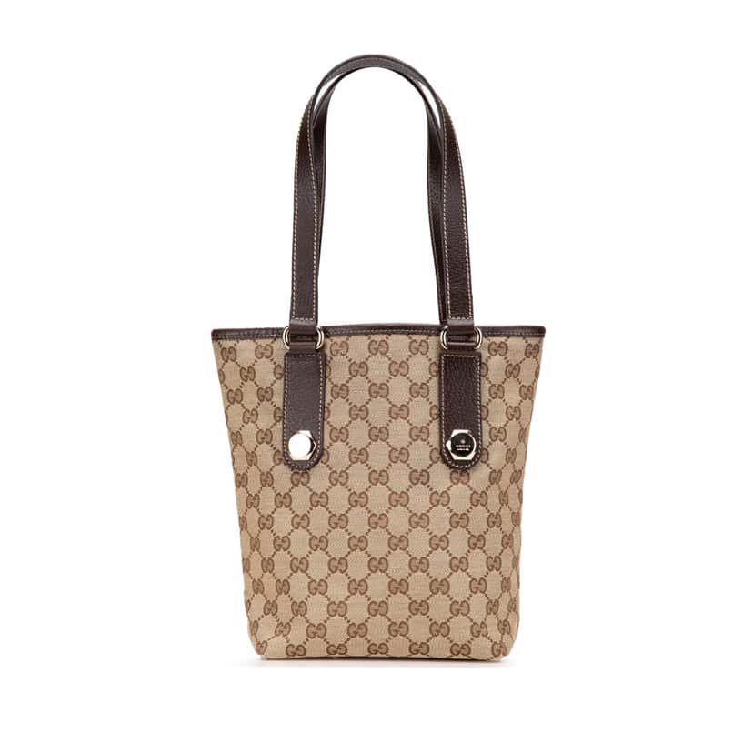 Gucci GG Canvas Charmy Shoulder Bag Brown Canvas Good condition - Front View