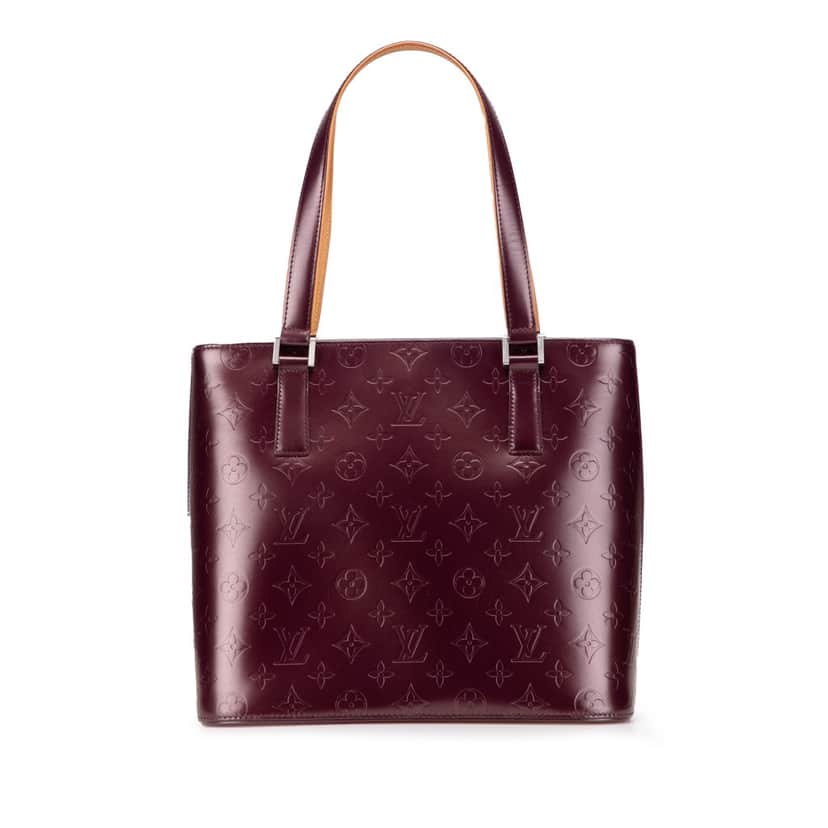 Louis Vuitton Monogram Mat Stockton Red Leather Good condition - Front View