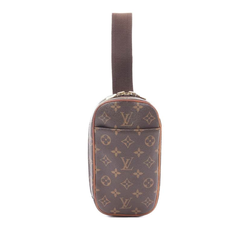 Louis Vuitton Monogram Pochette Gange Brown Canvas Good condition - Front View