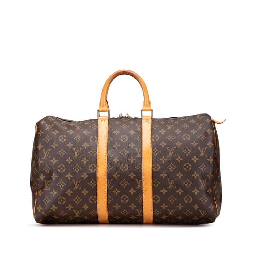 Louis Vuitton Monogram Keepall 45 Brown Canvas Good condition - Front View
