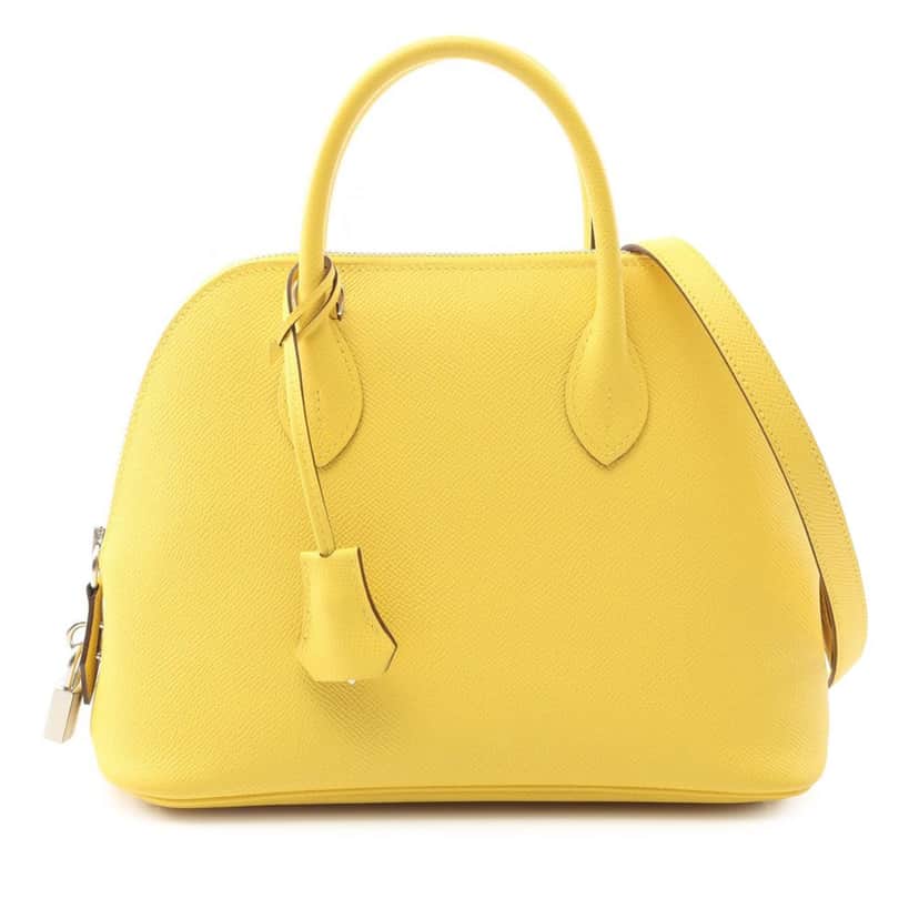 Hermès Epsom 1923 Bolide 25 Yellow Leather Good condition - Front View