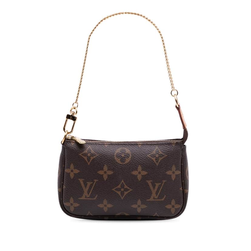 Louis Vuitton Monogram Mini Pochette Accessoires Brown Canvas Good condition - Front View