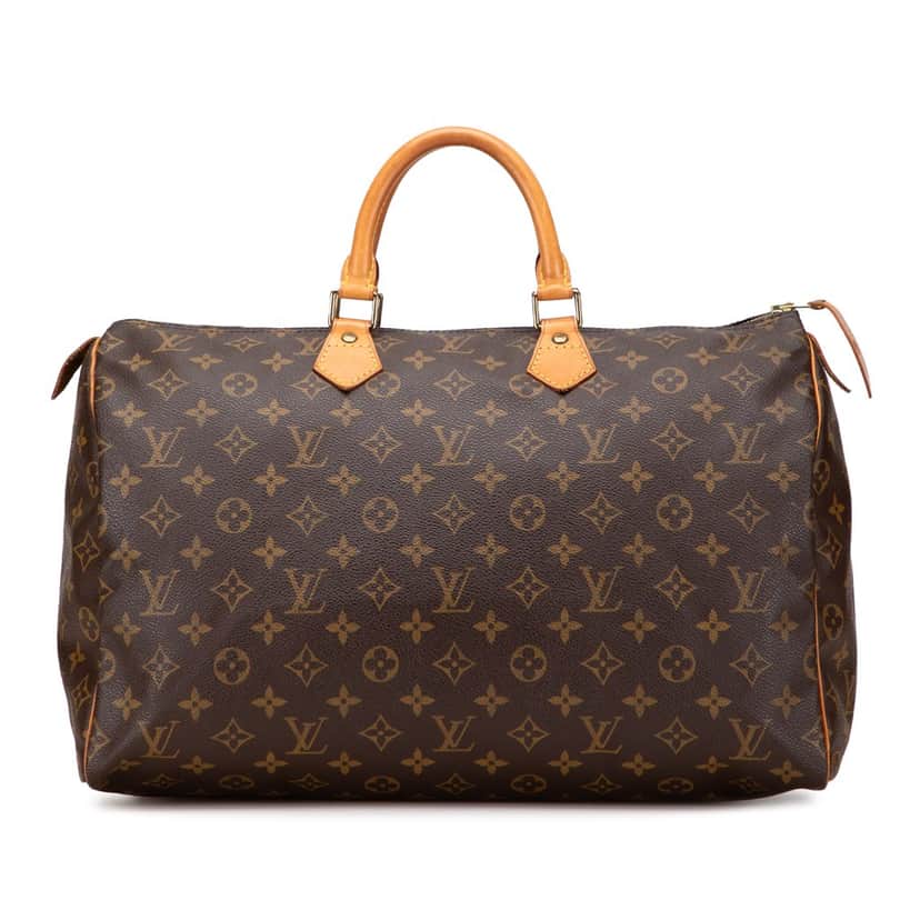 Louis Vuitton Monogram Speedy 40 Brown Canvas Good condition - Front View