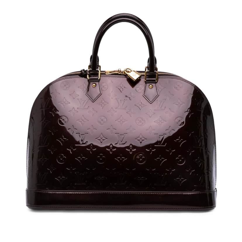 Louis Vuitton Monogram Vernis Alma GM Purple Leather Good condition - Front View