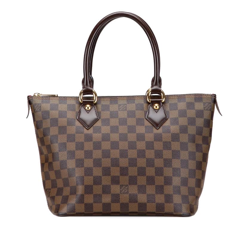 Louis Vuitton Damier Ebene Saleya PM Brown Canvas Good condition - Front View