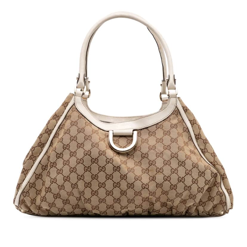 Gucci GG Canvas Abbey D Ring Shoulder Bag Brown Canvas Good condition - Front View