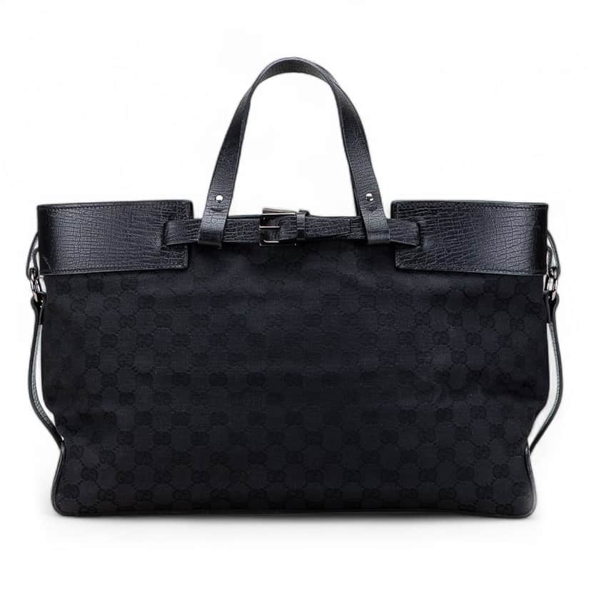 Gucci GG Canvas Tote Black Canvas Good condition - Front View