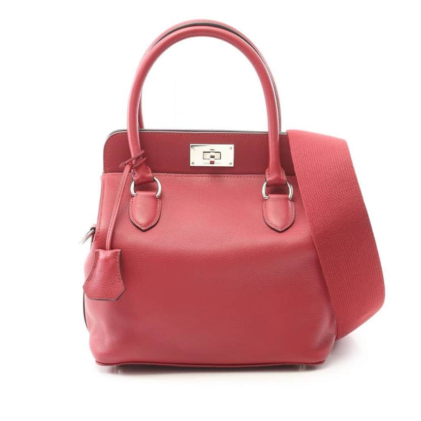 Hermès Evercolor Toolbox 20 Red Leather Good condition - Front View