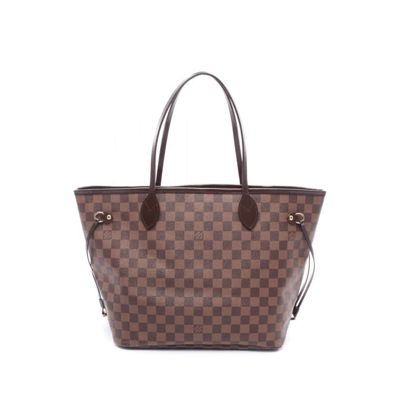 Louis Vuitton Damier Ebene Neverfull MM Brown Canvas Good condition - Front View